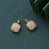 Venta caliente europea y americana micro incrustación DIY accesorios para joyería hoja tortuga circonita colgante accesorios 18K chapado en cobre accesorios para joyería