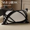 Almohada Estilo Lujo Ligero Sofá Sala de Estar Decoración Avanzada Almohada Lumbar Cojín para Coche Oficina Almohada Lumbar de Tira Larga con Relleno