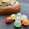Contas de Semente de Abóbora de Jade Dourado de Xinjiang Contas Soltas Contas Feitas à Mão Lote Solto Pulseira de Cristal DIY Acessórios de Pulseira Espaçador
