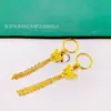 Live Supply Brincos de Borboleta Banhados a Ouro para Casamento Feminino Moda Estilo Étnico Brincos de Borboleta com Franja Retrô Atacado
