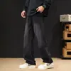 Jeans para hombre de moda estilo americano, pantalones rectos finos lavados para primavera y otoño, pantalones largos casuales anchos desgastados para hombre