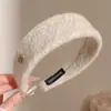 Nova Tiara Dentada 2025 para Mulheres com Topo Alto, Tiara de Lã com Laço, Penteado Coreano, Acessório de Cabelo de Luxo