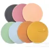 Venta caliente posavasos aislante de cuero posavasos redondo de color sólido antideslizante impermeable desechable a prueba de aceite base caliente para tazas suministros para el hogar