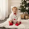 Monos de Bebé para Otoño e Invierno para Navidad y Año Nuevo, Sudaderas con Capucha de Oso Lindas para Bebés Niños y Niñas, Ropa de Año Nuevo para Recién Nacidos