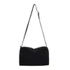 Bolsa vintage de camurça para axila feminina, nova tendência 2026 moda coreana bolsa travesseiro, bolsa de ombro e transversal versátil