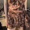 Cinto Boho Acessórios Femininos Decorado com Saia Marrom, Estilo Étnico de Luxo Nicho Corda de Cintura Amarrada
