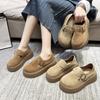 Zapatos Birkenan de plataforma alta de suela gruesa para mujer, moda nueva de primavera y verano 2025, mocasines casuales sin cordones cortos que combinan con todo