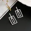 Pendientes de Perla Coreanos de Alta Gama 2026, Aguja de Plata Estilo Vintage Chanel, Diamante Multicolor Estrella de Ocho Puntas, Pendientes de Botón, Venta al por Mayor