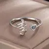 Anillo Familiar Estilo Chino para Mujer, Nicho, Aspecto de Alta Calidad, Moderno, Sencillo, Anillo Liso, Anillo Ajustable para Dedo Índice