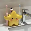 Porta Escova de Dentes Estrela Casa Bonito Banheiro Lavar Armazenamento Escova de Dentes Elétrica Casal Pasta de Dentes Suporte de Armazenamento de Escova de Dentes