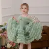 Ropa infantil transfronteriza, vestido de pastel de un hombro, vestido de princesa para fiesta de cumpleaños infantil, vestido festivo para anfitrión de actuación