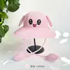 Sombrero de Paja para Mujer Celebridad de Internet Explosiones Orejas de Conejo Lindas Móviles Transpirable Sombrero para el Sol Dibujos Animados Verano Viaje Sombrero para Niños
