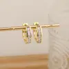 Brilhantes Brincos de Zircônia Argola de Prata S925 Brincos Ins Nicho High-End Design Geométrico Moda Joias