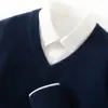 Suéter de Cachemira para Otoño e Invierno para Hombre, Cuello en V, Holgado, Cuello Dulce, Suéter Básico Casual de Negocios para Hombre