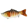 Cebo de Pesca Duro de Siete Secciones para Pesca en el Mar de Larga Distancia de 10 cm, 15.5 g con Bolas de Sonido, Cebo Realista de Imitación de Pez Multisección