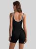 Ropa de Primavera y Verano Cuello en V Color de Contraste Traje de Yoga de una pieza para Mujer Sin Costuras Espalda en U para Correr al Aire Libre Fitness Monos Ajustados