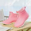 Daifa Zapatos de Lluvia Bajos para Mujer Antideslizantes Impermeables Zapatos de Moda para Adulto para Exterior Cocina Trabajo Botas de Goma de Caña Corta