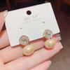 Aretes de circonita diamante perla micro incrustada estilo japonés y coreano para mujer exquisitos socialité elegantes combinables aguja de plata s925 aretes joyería para la oreja