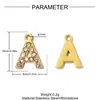 Pingente de Aço Inoxidável com 26 Letras Inglesas Cravejadas de Diamante DIY para Mulheres A-Z Brincos Pulseira Colar Pingente de Joia em Aço Titânio