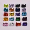 Pedras Soltas de Zircônia Coloridas Retangulares Multifacetadas para Inlay de Joias Acessórios DIY Pedras Preciosas Wuzhou Pedras Preciosas Artificiais em Estoque