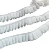 Borda de renda de chifon branca de dupla camada com 3CM de largura para gola, punho, almofada de sofá, decoração DIY e acessórios de vestuário
