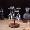 2026 Base de Madera para Cuatro Copas, Estante Creativo para Copas de Vino, Estante Colgante para Almacenamiento de Copas de Vino, Al por Mayor en Stock