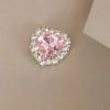 Coração de pêssego strass fivela de cristal colorido de vidro fivela de diamante DIY strass vestido de noiva Xiuhe flash diamante lantejoulas vara diamante