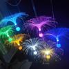 Lâmpada de Medusa de Fibra Óptica LED Elfo Lâmpada Decorativa Colorida de Paraquedas para Exterior Casamento Teto Pendurado Árvore Lâmpada de Paisagem