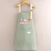 Delantal anti-manchas estilo coreano para uso en la cocina, transpirable, bonito delantal de manga larga para cocinar, adecuado para mujeres en la industria de la restauración