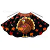 Capa de Acción de Gracias para Niños con Cordones, Disfraz de Fiesta Navideña, Venta al por Mayor de Fábrica, Capa para Niños con Patrón de Pavo