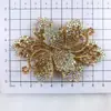 Acessórios de Flor 3D com Strass Dourado e Cinza Prateado, Presilhas para Sapatos, Flores para Sapatos Totalmente com Strass, Decorações para Sapatos de Casamento, Venda Direta do Fabricante