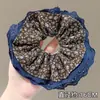 Elástico de Cabelo de Renda Estilo Coreano para Rabo de Cavalo, Scrunchie Grande, Elástico para Coque, Acessório de Cabelo de Luxo para Meninas