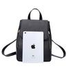 Transfronterizo Nuevo Doble Cremallera Lado de Hierro Cordón Solapa PU Mochila Coreana Moda Mochila para Mujer Bolso de Mujer Fábrica Bolsos