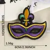 Patche de Caveira Roxa Bordado em Computador Estilo Punk, Acessórios para Roupas, Patche de Tecido Termocolante para Sapatos e Chapéus
