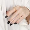 Anillo Japonés y Coreano Simple de Cinco Diamantes con Seis Garras Anillo de Diamantes Moda para Mujer Lujo Ligero Elegante Versátil Acero Titanio Anillo para Dedo Índice