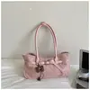 Bolso de mano vintage de ante transfronterizo para mujer, nueva moda 2026, versátil, de alta gama, casual, para el día a día, bandolera