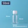 Botellas Graduadas de Boca Pequeña 50/100/200/500ml Botellas de Plástico Transparente Botellas Dispensadoras de Líquidos de PET con Tapas Antirrobo