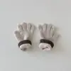 Luvas Infantis Qiunan Outono e Inverno Meninos e Meninas Luvas de Cinco Dedos Color Block Quentes e à Prova de Frio Luvas de Dedo para Bebê