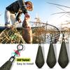 Plomo Pesca Largo Forma de Lágrima con Esquinas, Plomo Fondo Giratorio Estilo Americano para Agua Corriente, Pesca de Carpa Europea, Pesca en el Mar, Pesca en Agua Dulce, Equipo de Pesca Lastrado, Plomo de Pesca
