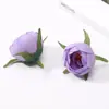 Flores para bolsitas de té grandes en stock, flores artificiales para arreglos florales de salón de bodas, decoraciones para cajas de regalo y sombreros, flores artificiales suministradas directamente de fábrica