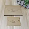 Hebilla Creativa en Forma de Corazón DIY Sobre Tarjeta de Felicitación Navideña Almacenamiento Estilo Europeo Vintage Set de Sobres de Papel Kraft Grandes y Pequeños