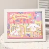 Pintura de Diamantes para Niños al por Mayor Pintura de Pegar Pegatinas de Diamantes con Marco de Fotos Paquete de Materiales Hechos a Mano DIY Mampostería Completa de Diamantes de Dibujos Animados