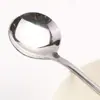 Cuchara de mango largo acero inoxidable engrosado cuchara de café cuchara agitadora de punta cuchara sopera de cabeza redonda cuchara para helado