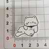 Parches Acrílicos Lindos Líneas Blancas y Negras Gatitos de Dibujos Animados en Relieve Pinzas para el Cabello Broches Hebillas de Zapatos Accesorios de Joyería DIY