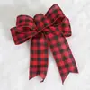 Nuevo lino estampado asta de alce lazo 18*20cm Corona de árbol de Navidad ratán diy decoraciones hechas a mano