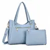 Bolso de Mujer 2026 Nueva Moda Color Sólido Juego de Dos Piezas Bolso de Hombro Único Bolso Tote Versátil de Gran Capacidad