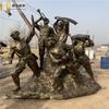 Escultura del Octavo Ejército de Ruta Fabricación Fundición de Cobre Plástico Reforzado con Fibra de Vidrio Imitación Cobre Guerra Antijaponesa Militar y Civil Estatua de Figura Cuadrada Paisaje Escultura del Ejército Rojo