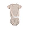 Ropa para Bebé Súper Linda de Celebridad de Internet Traje de Verano para Niña Shorts Protectores de Vientre Camiseta de Manga Corta de Algodón Puro Tesoro de Bebé de un Año para Niño