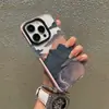 Funda Protectora para Teléfono Móvil Estilo Ins Transfronterizo Paisaje de Montaña al Atardecer Pintura al Óleo Transparente Suave iPhone18Promax Anticaída