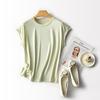 Camiseta de Mezcla de Acetato y Tencel con Estilo Minimalista, Hombro Caído (Hombro Caído a Mitad), Top de Camiseta sin Mangas con Cuello Redondo para Verano